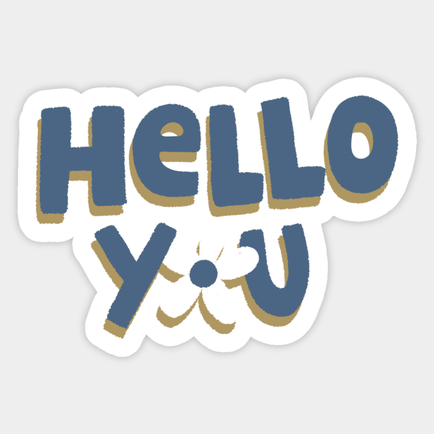 Hello You in Yellow Sticker by supernovart